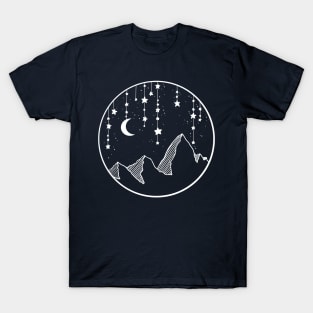 Starry Night over the mountain tops T-Shirt